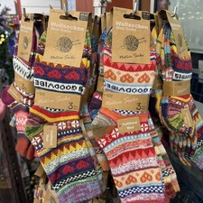 3er Pack Wollsocken, Stricksocken, Damen- Bunt 39-42