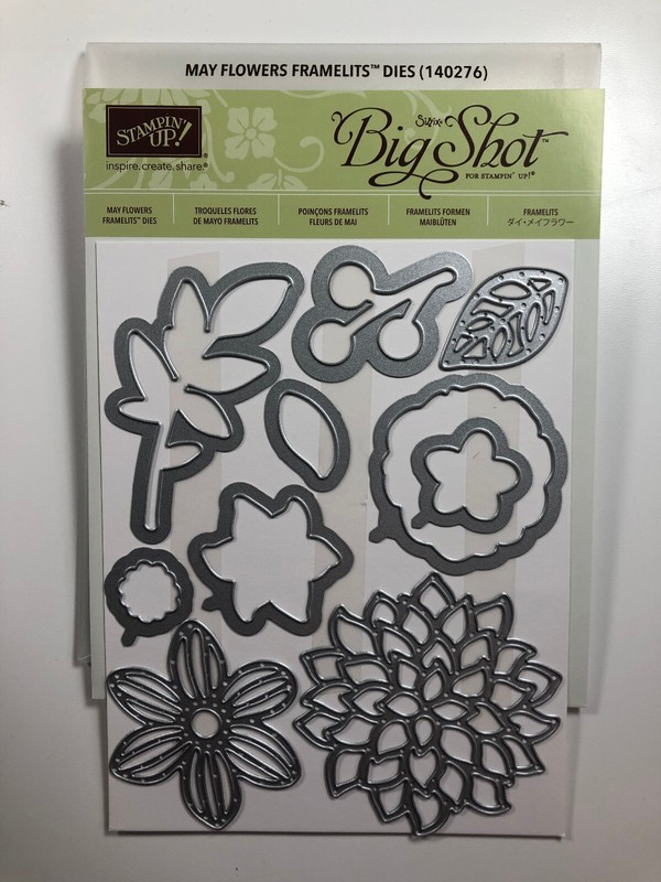 Stampin' Up! MAY FLOWERS Framelits (Big Shot by Sizzix) Brand New-retired!