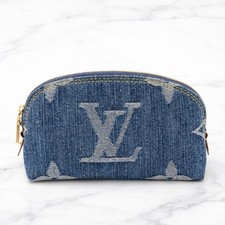 Louis Vuitton Denim Giant Monogram Cosmetic Pouch PM BRAND NEW