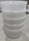 Glasbake Custard Ramekin Dipping Baking Cups Set Of 3 Vintage Milk Glass