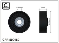 500180 Caffaro Idler/Guide Pulley, V-ribbed Belt for Mercedes-Benz 6422000