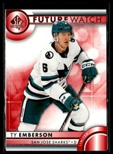 2023-24 SP Authentic Limited Red Ty Emberson San Jose Sharks #188
