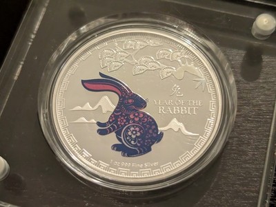 2023 Niue Lunar Year of the Rabbit 1oz Silver Colorized Proof Coin