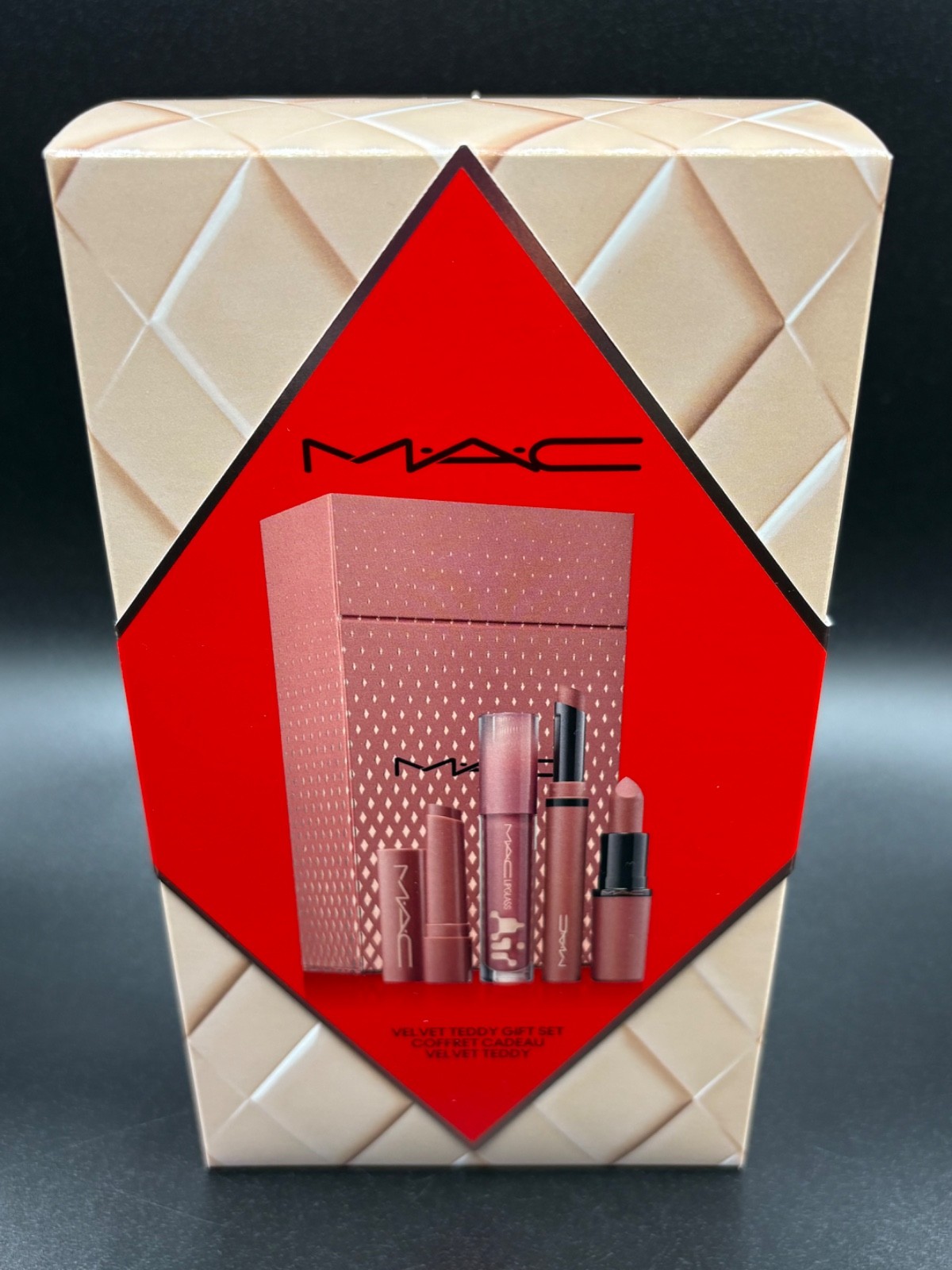 Mac Totally Teddy Lip 4-PC. Kit - Velvet Teddy Gift Set / Br