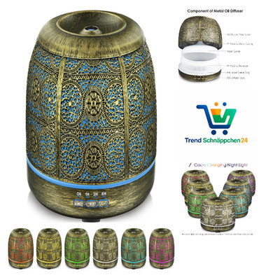 Aroma Diffusor 500ml Metall 7 Farben Nachtlicht