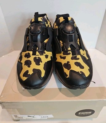 Puma Men's Disc Blaze Leopard Cheetah Slip On Black, Brown Sneakers Casual Shoe