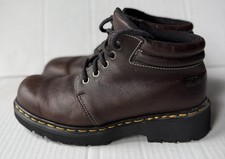 VTG Y2K Dr Doc Martens 9231 brown leather Boots Made In England Chunky Mens 9
