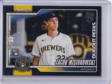 2026 Topps Celebration JACOB MISIOROWSKI Dugout Peeks Black Rookie 2/10 #10