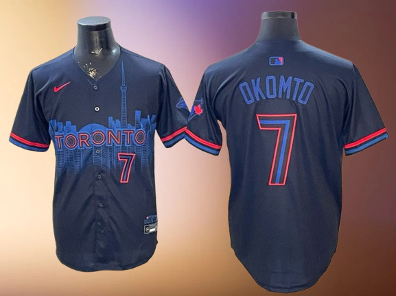Toronto Blue Jays #7 Kazuma Okamoto Cool Base Men's Stitched