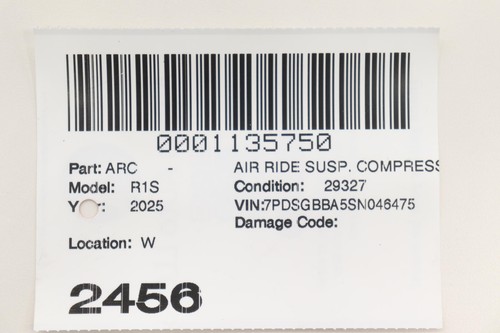 2025 RIVIAN R1S FRONT AIR RIDE SUSPENSION COMPRESSOR OEM 200000000134 - Picture 11 of 11