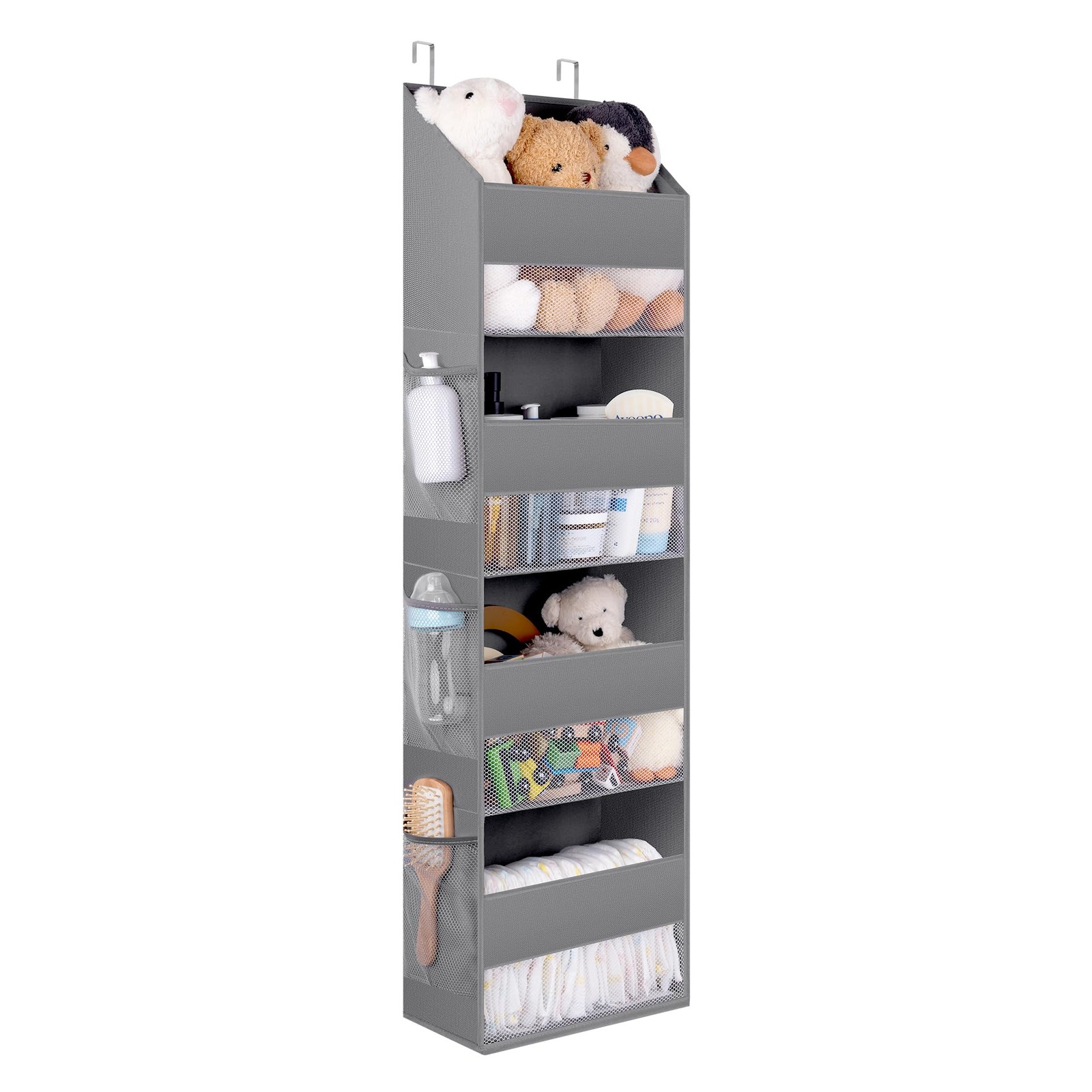 GRANNY SAYS 4-Shelf Over Door Storage Organiser, Pack 4 Shelf, Grey - 1