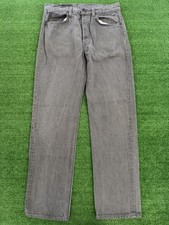 Vintage 80's Levi's 501 Men's 33x32  31x32 Button Fly Jeans Made USA Gray Wash