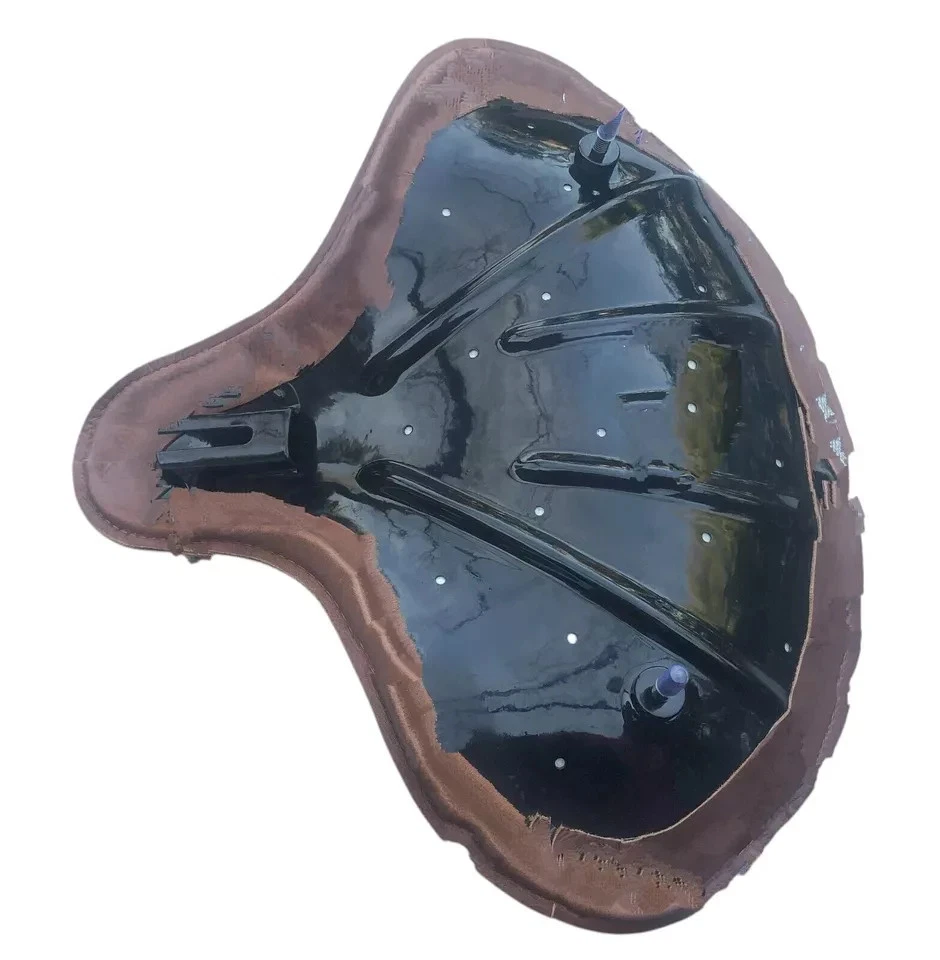 Asiento de cuero genuino apto para Harley Police Style EL WL ULH Foto 3 de 4