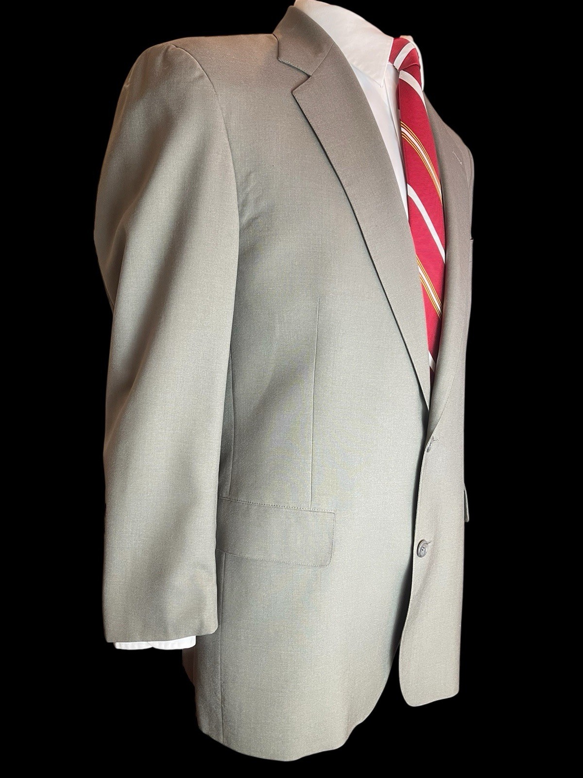 BROOKS BROTHERS, SOLID GRREN-GRAY WOOL JACKET, SI… - image 5