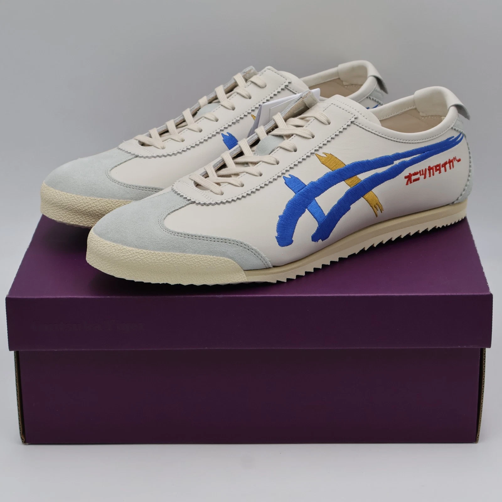 1181A119-101 Onitsuka Tiger Mexico 66 Deluxe White Directoire Blue (Men's)