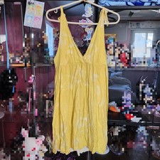 American Eagle Outfitters AEO Light Yellow White Dress Beach Cotton