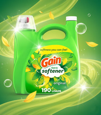 Gain Fabric Softener Original Scent 140 fl oz – 190 Loads HE Compatible 0.13 per gallon