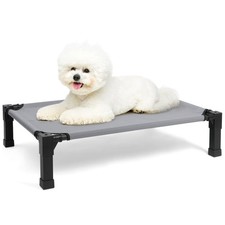 Elevated Dog Bed, Cooling Raised Pet Cot with Chew Proof Washable Breathable ...
