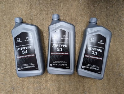 Genuine OEM Honda ATF-Type 3.1 9 Speed Automatic Transmission Fluid 3 Qts.