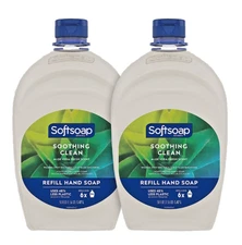 Softsoap Liquid Hand Soap Refill Soothing Aloe Vera - 100 oz (2 x 50 oz) Bulk