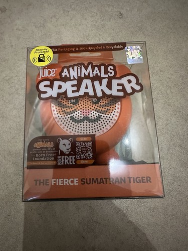 Juice Animals Speaker Bluetooth Tiger Orange New - Picture 1 of 1