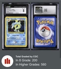 Gyarados 7/130 Base Set 2 Holo Rare 1999-2000 CGC 8 NM/MINT