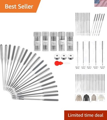 Versatile 100-Piece Sewing Needle Set - Perfect for All Fabrics & Machines