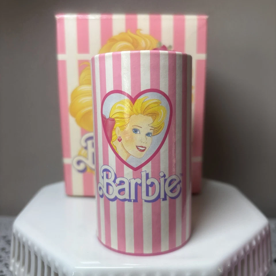 De colección 1989 Avon I’m Into Barbie Talco Polvo Burbuja Baño Nuevo en Caja Conjunto de Regalo Foto 4 de 4