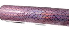 Mermaid Scales Pink Multi Faux Leather - 8In x 24In