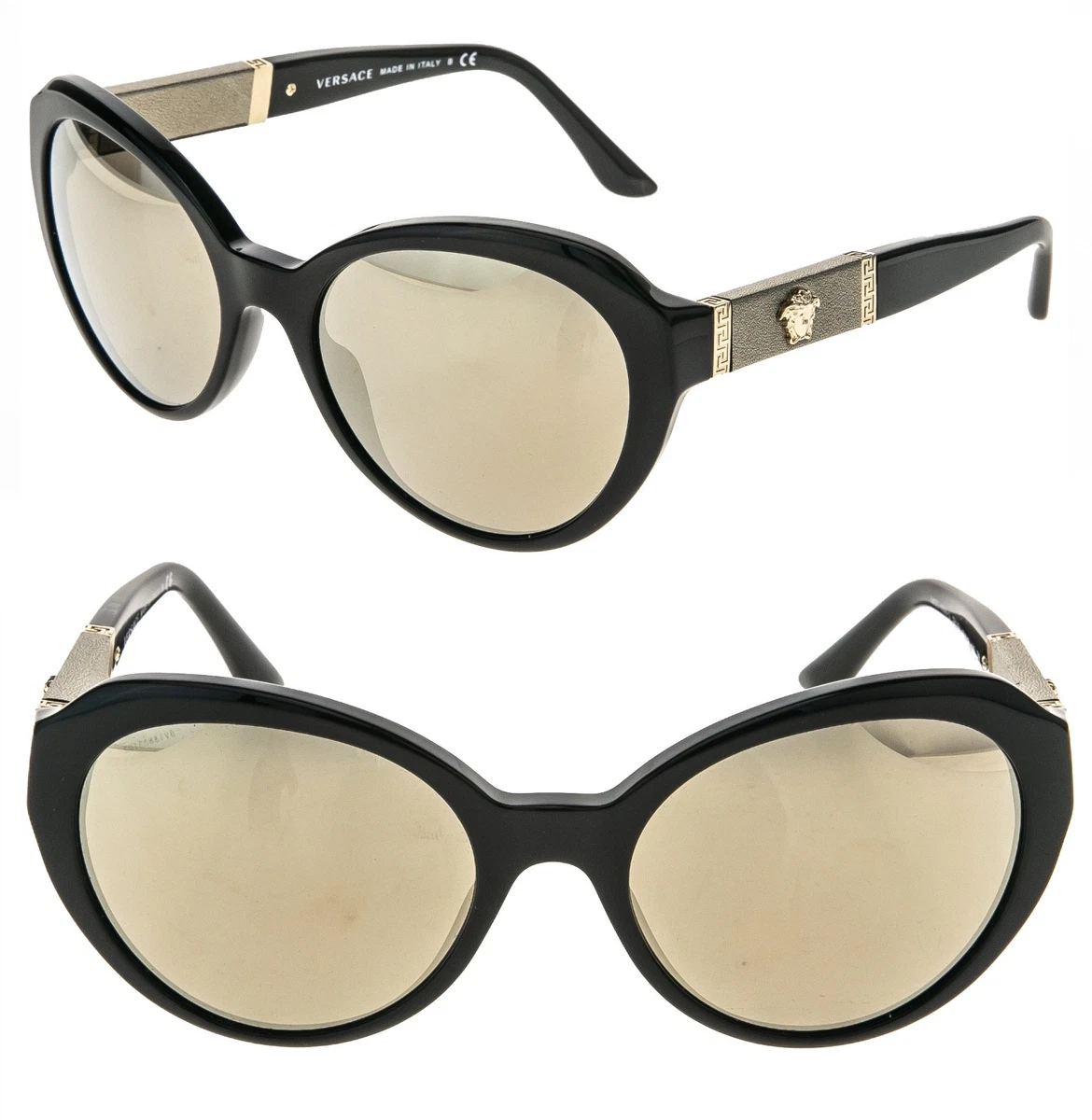 Versace Mirrored Authentic Cat-Eye Sunglasses Versace VE2267 Silver Mirror Cat Eye Sunglasses – Designer  main image 3