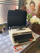 Antique Typewriter Retro Vintage White Decor Showa Key Small US TAX Includ thumbnail