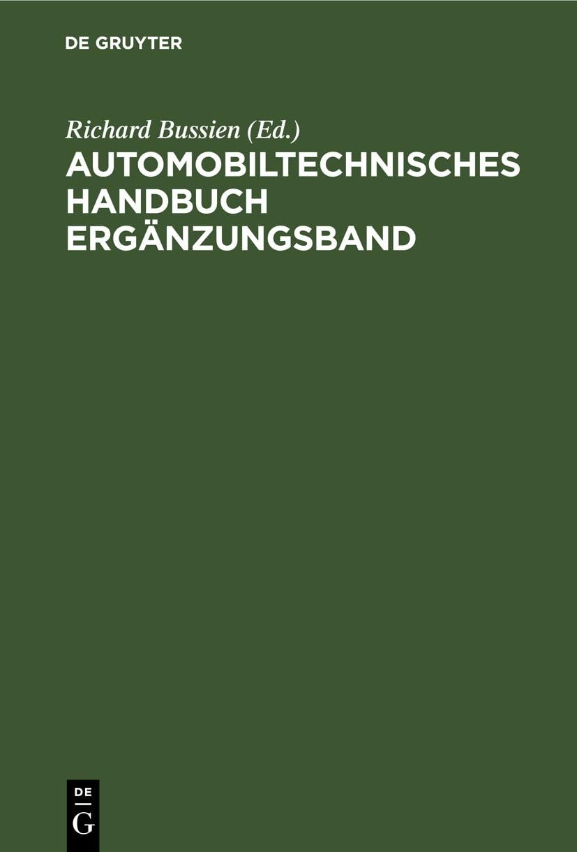 Automobiltechnisches Handbuch Ergänzungsband (Hardback)
