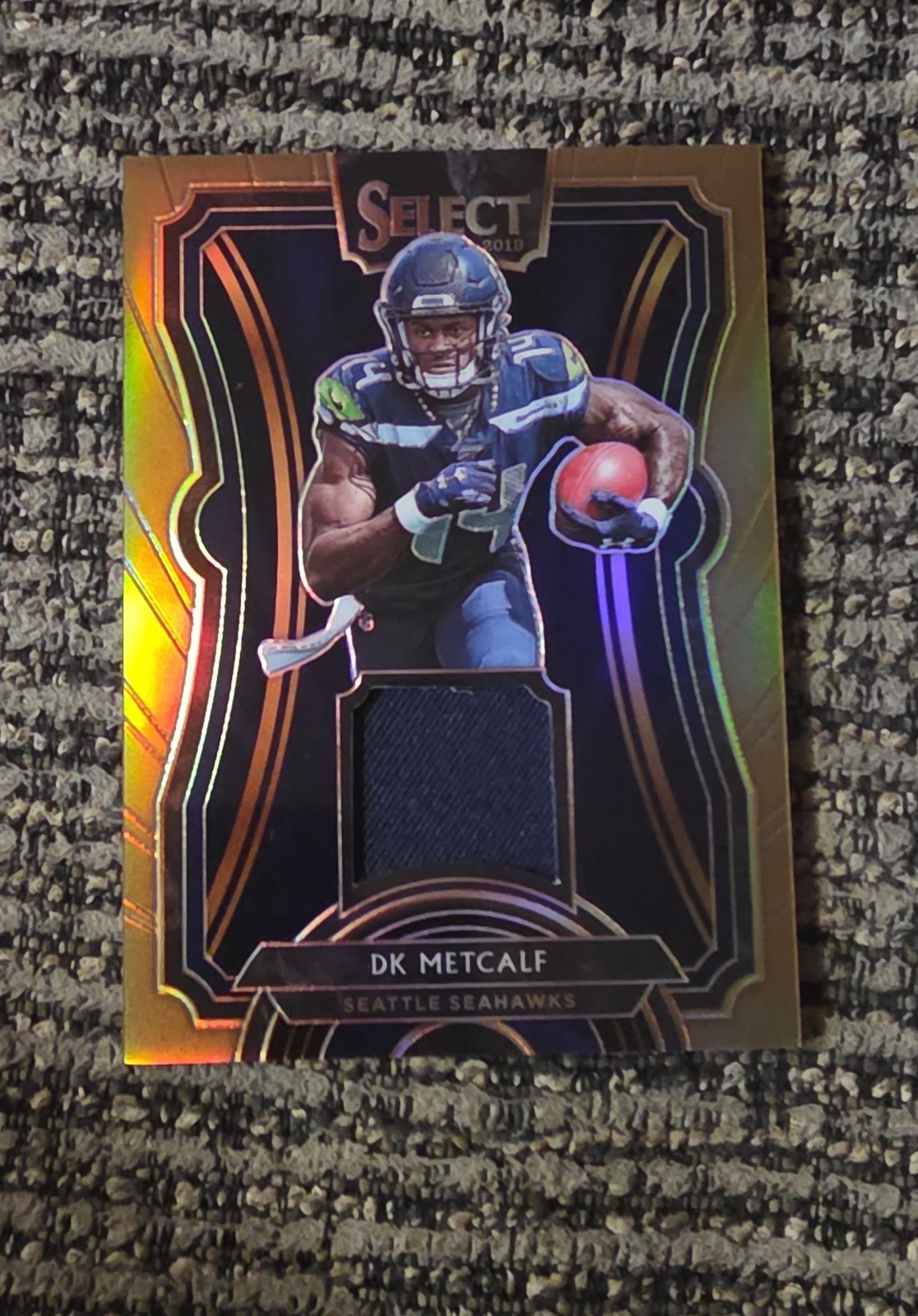 2019 Panini Select - Rookie Swatches DK Metcalf #RS-9 Copper Prizm /49 (MEM, RC)