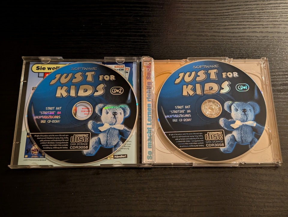 Just for Kids 2 CD-ROM CDV Software Kinder Lernprogramme Shareware PC ...