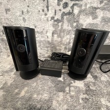 2-Pack Ring Stick Up Cam Plug-In 1080p HD 3rd Generation Security Cameras 5F72E9