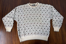 Expressions Geometic Cotton Sweater Size Large Made in USA