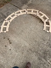 Lot of 6 Peg Perego Thomas the Tank Engine Train Ride-On Curved Tan Tracks