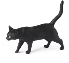 Black Cat Toy Action Figure Small Animal Figurine Doll Gift for Kids