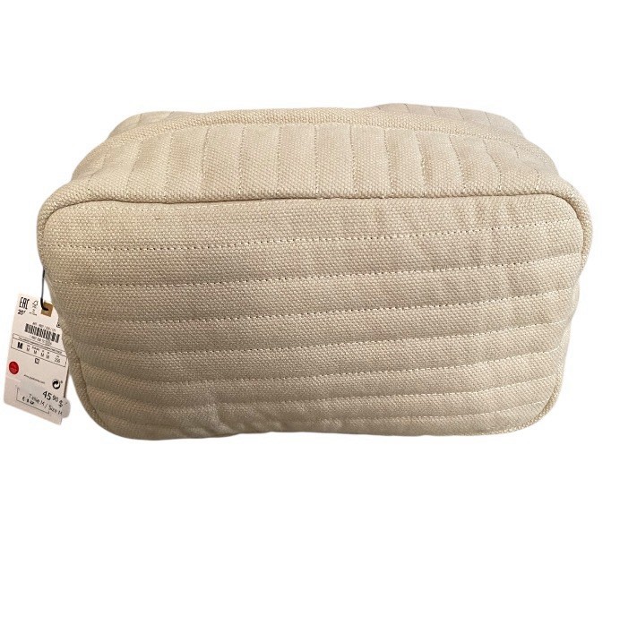 Zara Home Beige Quilted Cosmetic Bag/Toiletry Bag