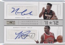 2012 Panini National Treasures Gold 5/25 Marquis Teague Norris Cole #28 Auto 0o9