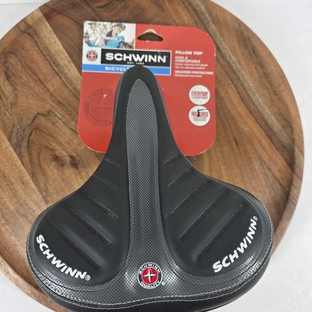 schwinn pillow top cruiser bicycle seat APPROVED FITS SCHWINN VARSITY SUBURBAN & OTHERS VINTAGE upright riding Schwinn Cruise Bike Saddle -
