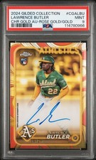 2024 TOPPS GILDED COLL TOPPS CHROME GOLD AUTOS LAWRENCE BUTLER 16/25 PSA 9