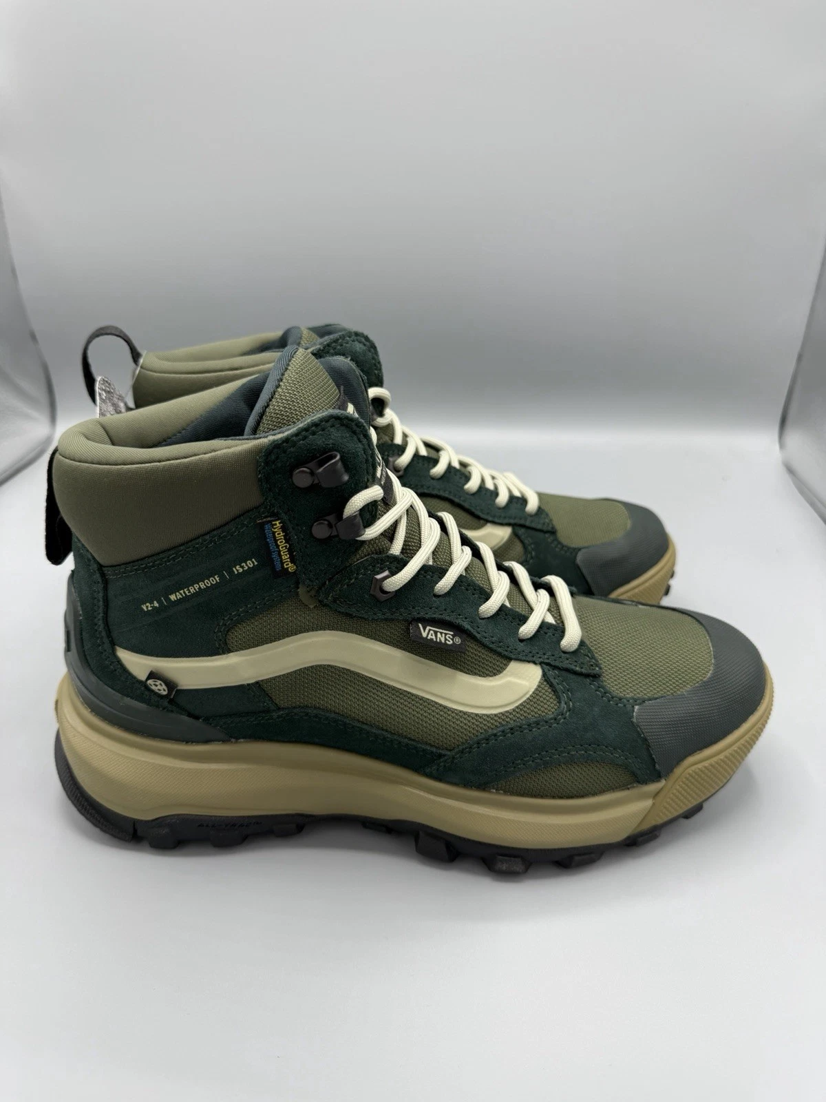Vans MTE Crestline Waterproof Green/Black Hiking Boots Shoes Men's Size 7.5 NEW