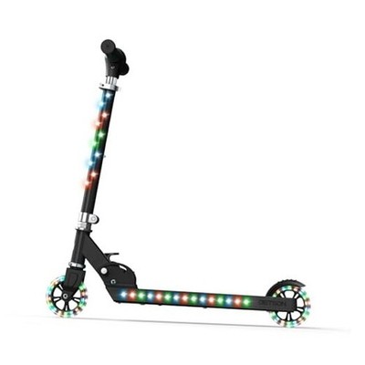 Jupiter Kids 2-Wheel Light-Up Kick Scooter, LED Lights on Jupiter Black