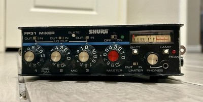 Shure FP31 Portable 3-Channel Field Mixer   VU Meter, Lamp, Limiters READ Works