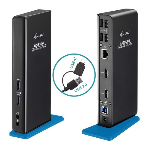 i-tec USB 3.0/USB-C Dual Docking Station for Tablets und Notebooks – 2x HDMI Ful - 第 1/6 張圖片