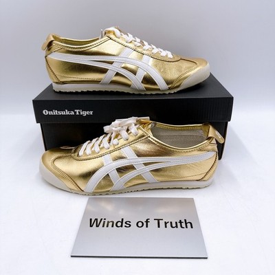 Onitsuka Tiger MEXICO 66 1183B566 201 GOLD WHITE Unisex Shoes US 4-14