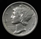1928-D Mercury Dime 10c XF Details- Better Date Denver Mint