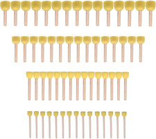 60 Pcs round Sponges Brush Set 4 Sizes DIY Painting Tools Yellow