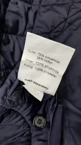 Barbour Dept B Beacon Limited Edition Quilted Jacket, Navy Coat Size M - Picture 10 of 10
